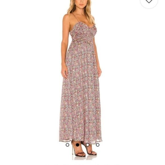 For Love & Lemons Joelle Maxi Dress in Multi - Picture 2 of 10
